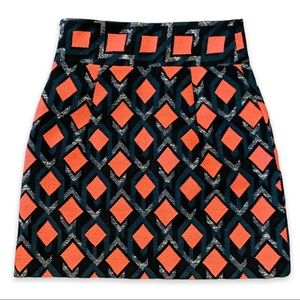 Milly Mini Skirt Embroidered Orange 0